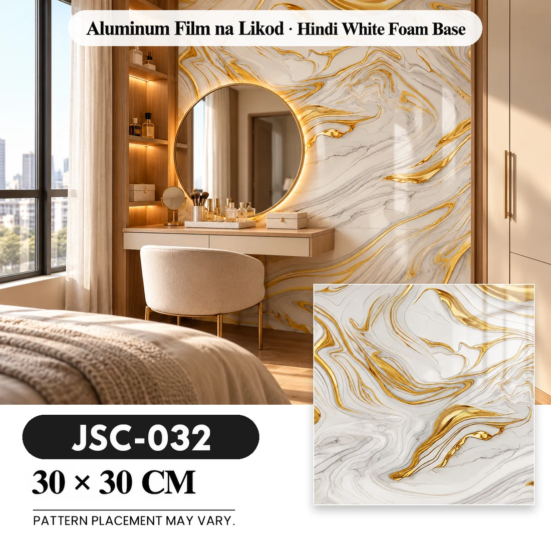 Decorative Marble Wall Stickers; supplied product application or texture reference